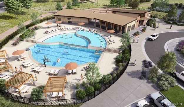 16975 W 92nd Loop, Arvada, CO 80007 - view from above of property with a pool area