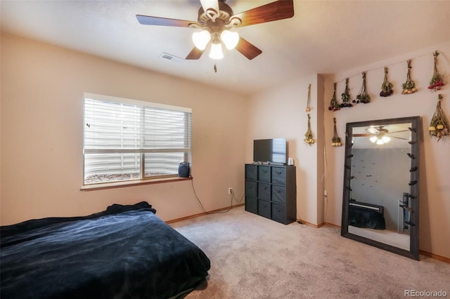 4197 Purple Plum Way, Colorado Springs, CO 80920 - carpeted bedroom featuring baseboards and ceiling fan