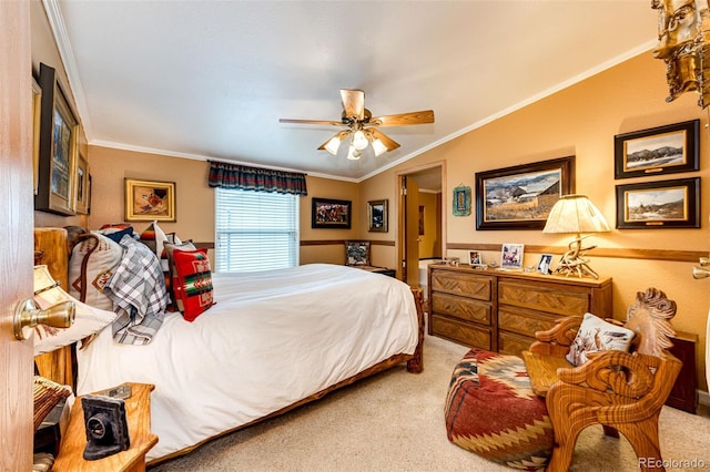 652 Dakota St, Kiowa, CO 80117 - bedroom featuring carpet, ornamental molding, and a ceiling fan