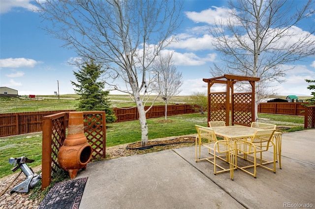 652 Dakota St, Kiowa, CO 80117 - view of patio featuring outdoor dining space
