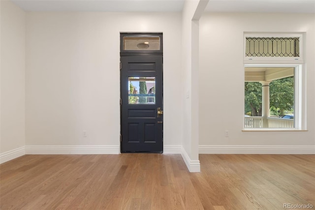 459 N Clarkson St, Denver, CO 80218 - foyer entrance featuring plenty of natural light and light wood-style flooring