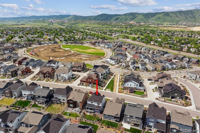 9807 Rosalee Peak St, Littleton, CO 80125 - aerial view of residential area with a mountain backdrop