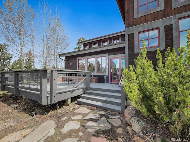 77 B Rd, Silverthorne, CO 80498 - property entrance with a wooden deck