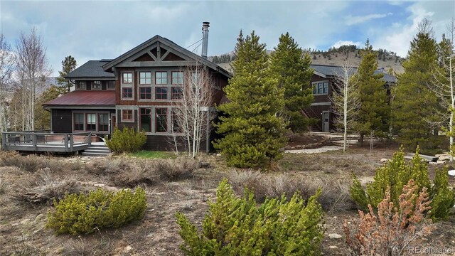 77 B Rd, Silverthorne, CO 80498 - back of property featuring a deck and metal roof