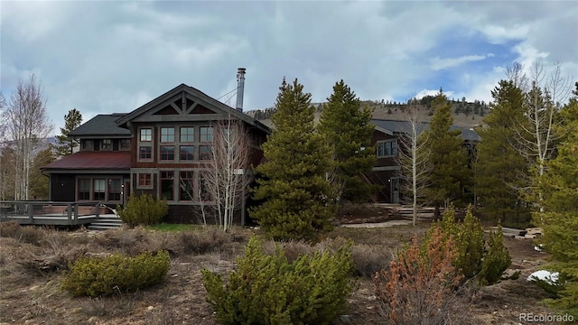 77 B Rd, Silverthorne, CO 80498 - rear view of house featuring a wooden deck