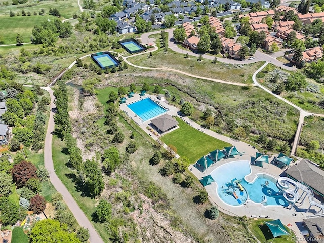 8182 Sweet Water Rd, Lone Tree, CO 80124 - drone / aerial view of a pool