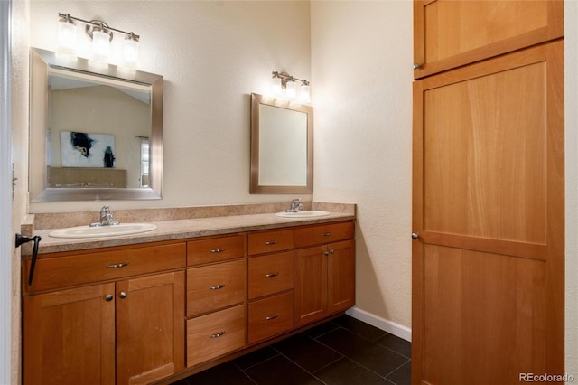 8182 Sweet Water Rd, Lone Tree, CO 80124 - bathroom featuring double vanity and tile patterned flooring