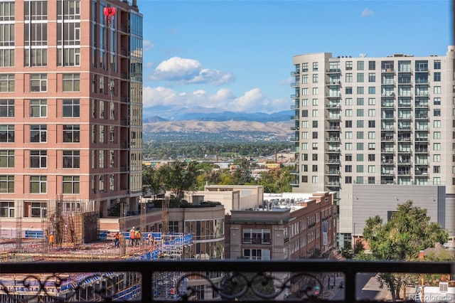 city view with a mountain view