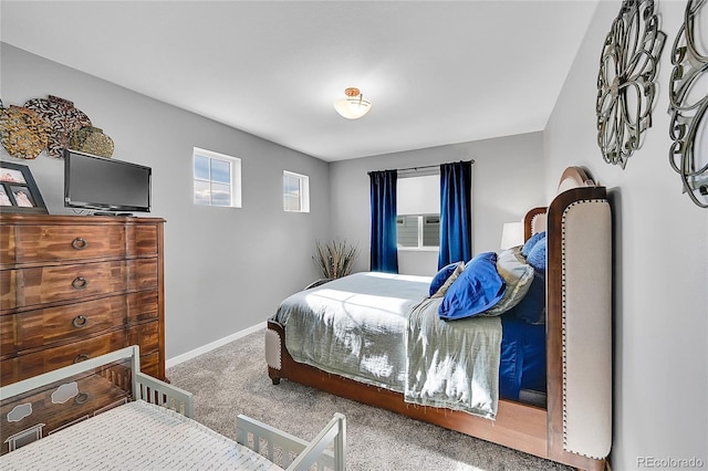 view of carpeted bedroom