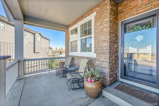 balcony with covered porch