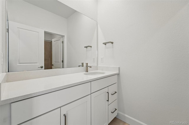 16537 Black Rose Cir, Parker, CO 80134 - bathroom featuring vanity and baseboards
