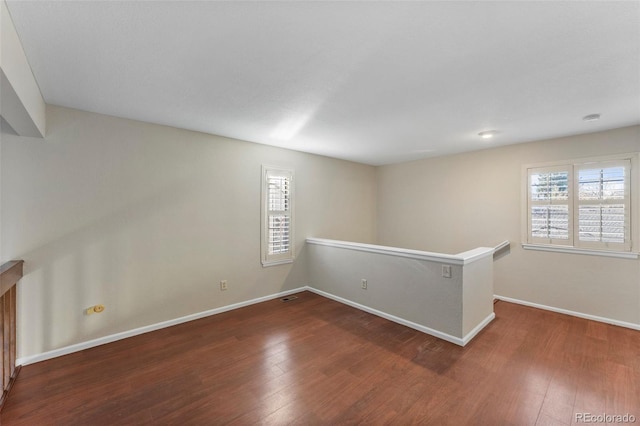 empty room with wood-type flooring