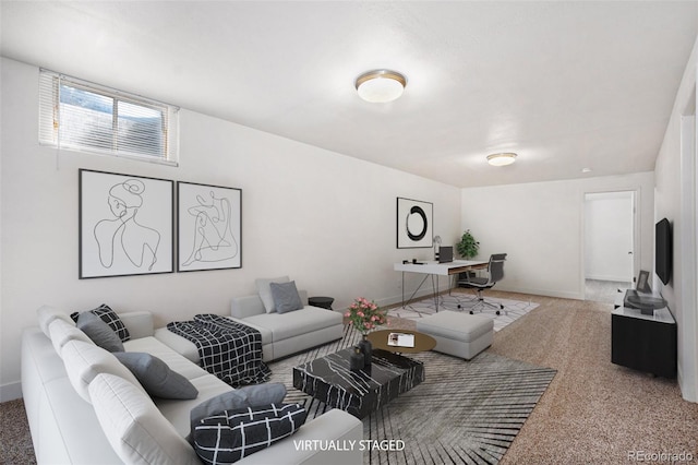 view of carpeted living room