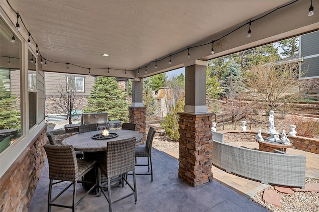 view of patio / terrace with outdoor dining area