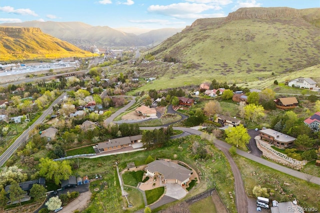 4305 Easley Rd, Golden, CO 80403 - drone / aerial view with a mountain view and a residential view
