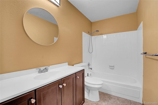 2181 S Troy Way Unit 103, Aurora, CO 80014 - bathroom with vanity, bathing tub / shower combination, and tile patterned flooring