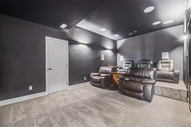 8750 Red Primrose St, Franktown, CO 80116 - carpeted home theater room featuring baseboards and a textured wall