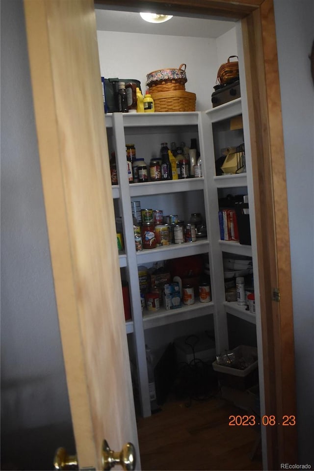 view of pantry