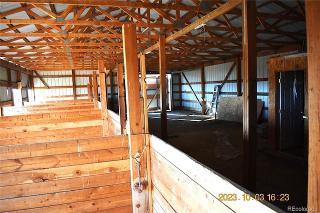 view of horse barn