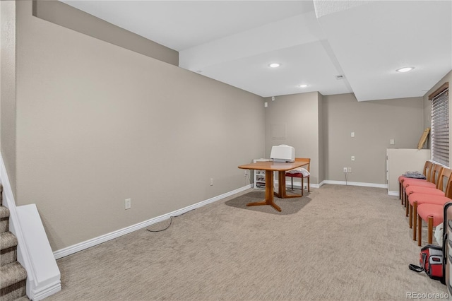 18153 E Amherst Dr, Aurora, CO 80013 - rec room with light carpet and recessed lighting