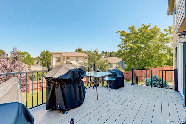 18153 E Amherst Dr, Aurora, CO 80013 - deck with a fenced backyard and area for grilling