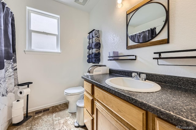 5770 Waverley Ave, Firestone, CO 80504 - full bath featuring vanity, stone finish flooring, and curtained shower
