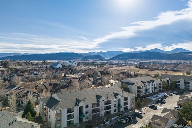 view of mountain feature featuring a residential view