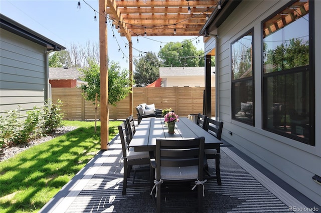 3149 W 35th Ave, Denver, CO 80211 - view of patio with a pergola and outdoor dining area