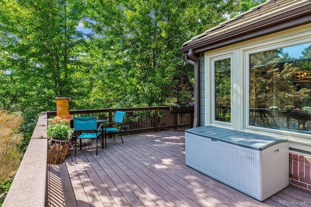 view of wooden deck