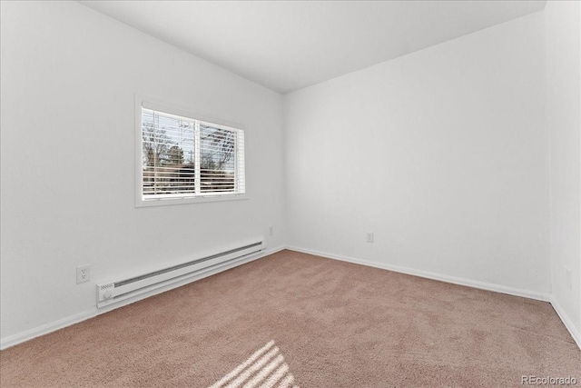 3300 W 2nd Ave, Denver, CO 80219 - carpeted empty room featuring baseboard heating and baseboards
