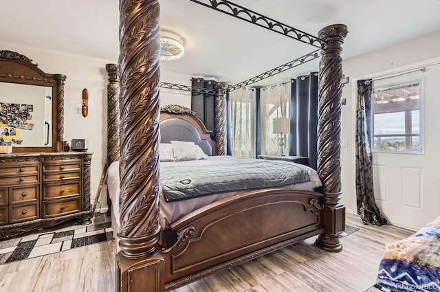 bedroom featuring wood-type flooring