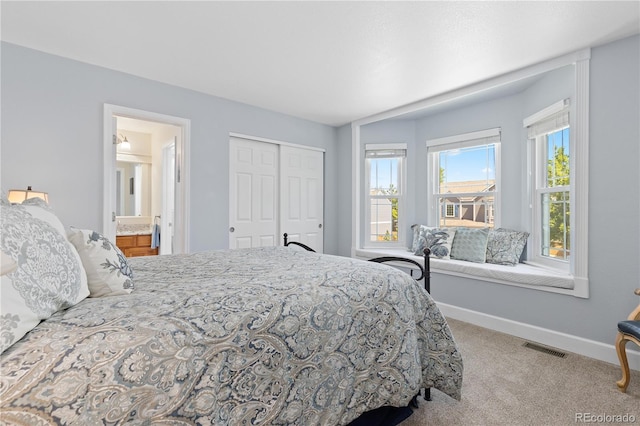 1774 Spring Water Pl, Highlands Ranch, CO 80129 - carpeted bedroom with baseboards, a closet, and ensuite bathroom