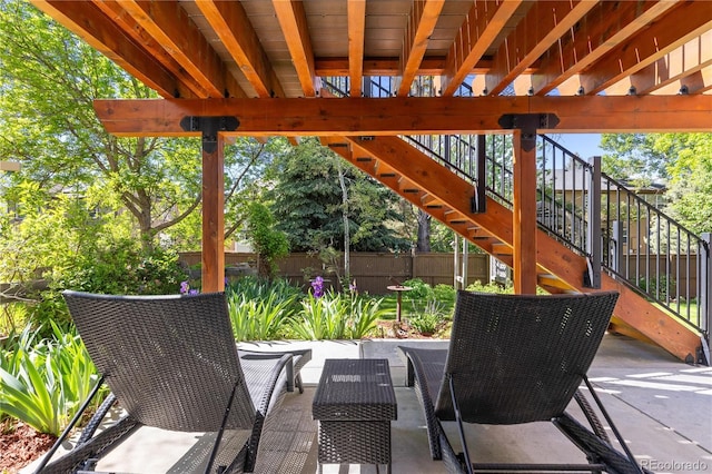 1774 Spring Water Pl, Highlands Ranch, CO 80129 - view of patio / terrace with stairs and an outdoor living space