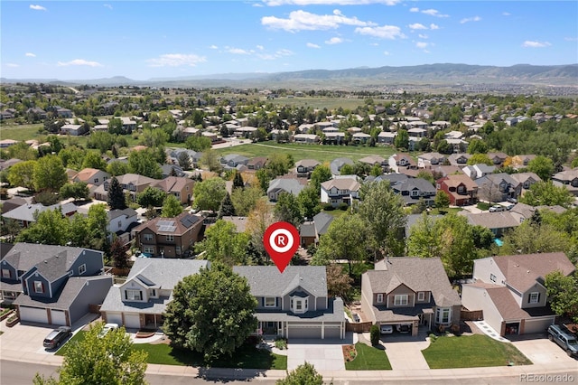 1774 Spring Water Pl, Highlands Ranch, CO 80129 - aerial view of residential area featuring mountains