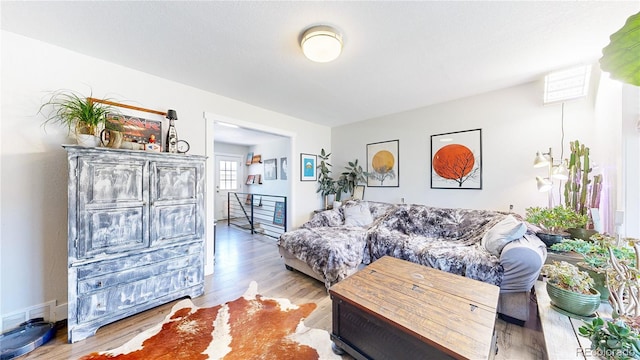1741 W 55th Pl, Denver, CO 80221 - living room featuring wood finished floors
