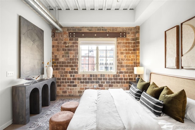 1435 Wazee St Unit 305, Denver, CO 80202 - bedroom with brick wall