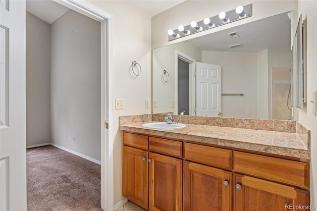 bathroom with vanity