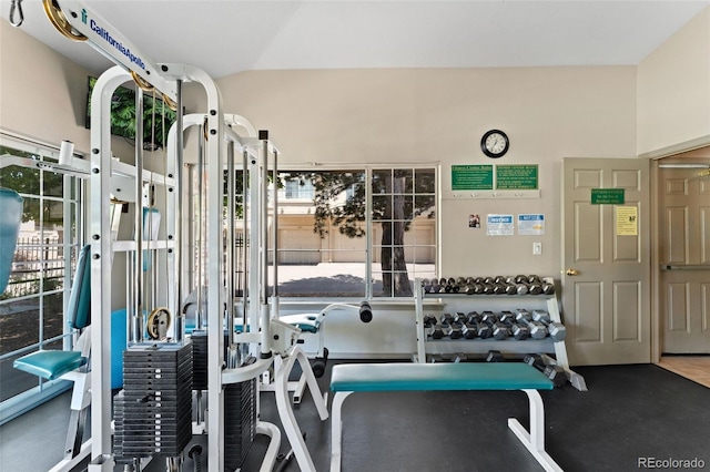 view of exercise room