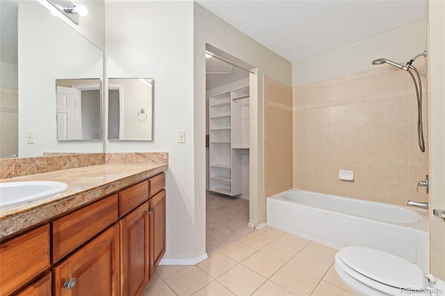 8623 E Dry Creek Rd Unit 423, Englewood, CO 80112 - bathroom with tile patterned floors, vanity, and  shower combination