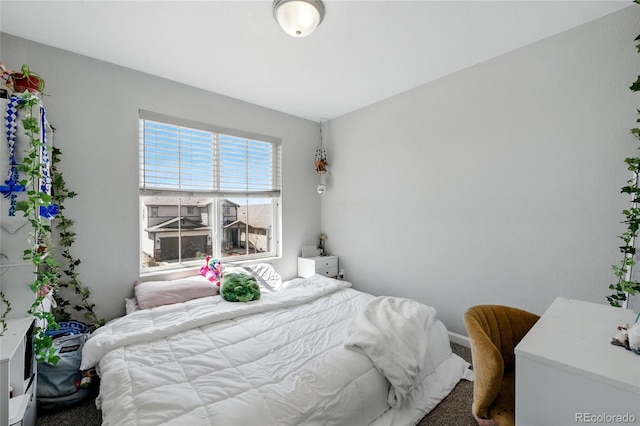bedroom with carpet