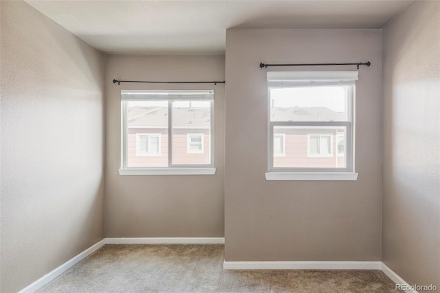 view of carpeted spare room