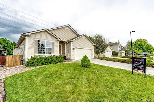 22026 Hill Gail Way, Parker, CO 80138 - single story home featuring a garage and concrete driveway