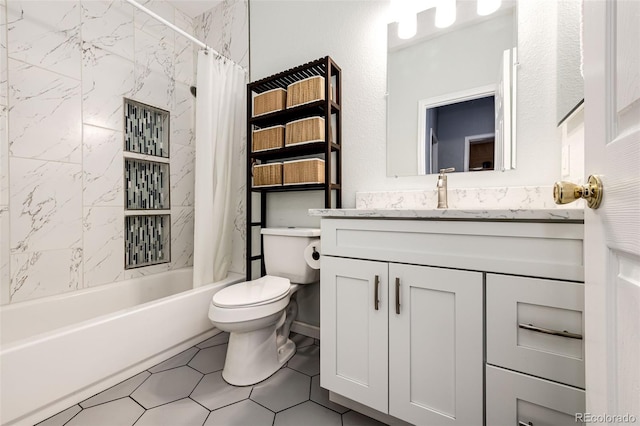 22026 Hill Gail Way, Parker, CO 80138 - full bathroom with vanity, toilet, and shower / tub combo