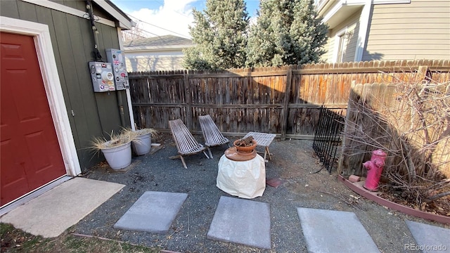 view of patio / terrace with fence