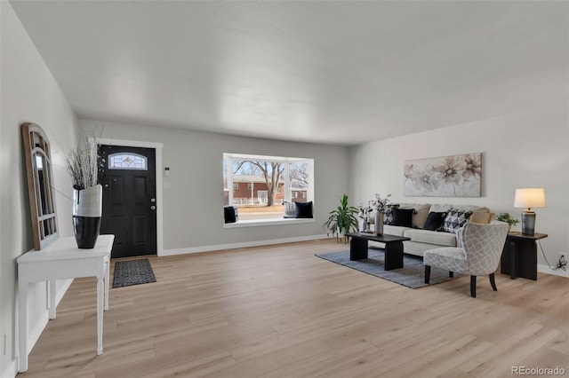 entrance foyer featuring light hardwood / wood-style floors