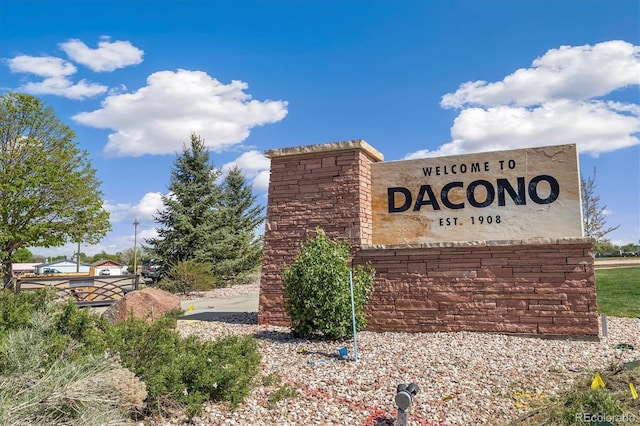 view of community sign