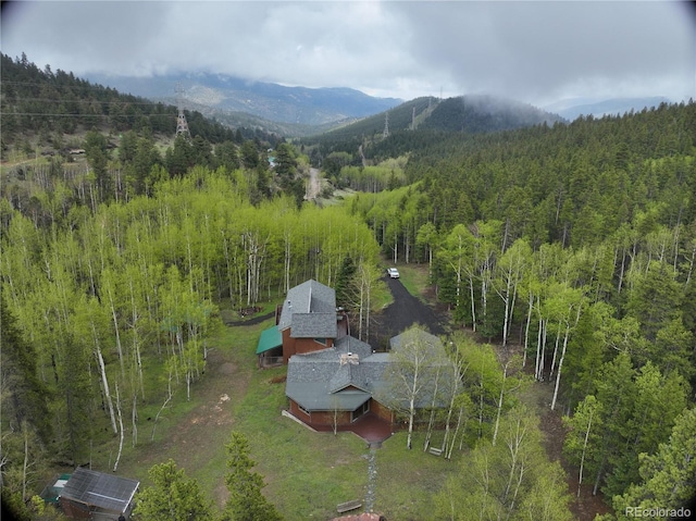 2720 S Spring Gulch Rd, Idaho Springs, CO 80452 - view of subject property with a forest and a mountain backdrop