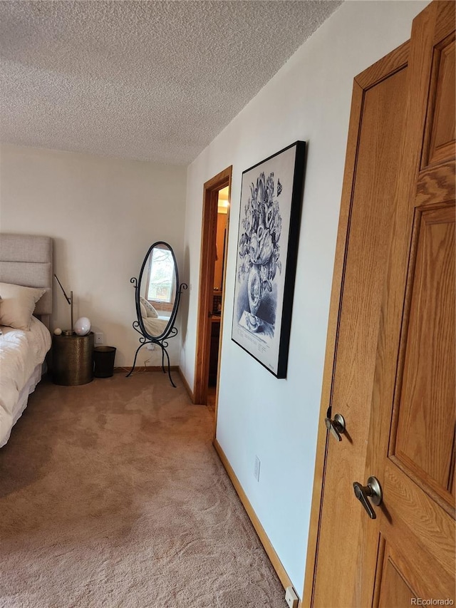 2720 S Spring Gulch Rd, Idaho Springs, CO 80452 - bedroom featuring a textured ceiling and light carpet