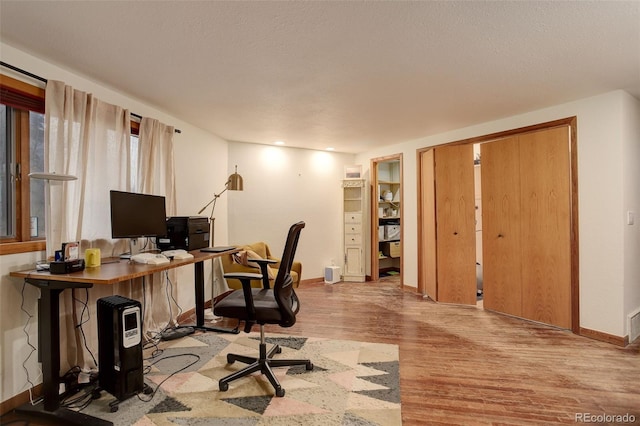 2720 S Spring Gulch Rd, Idaho Springs, CO 80452 - home office with light wood-type flooring and baseboards