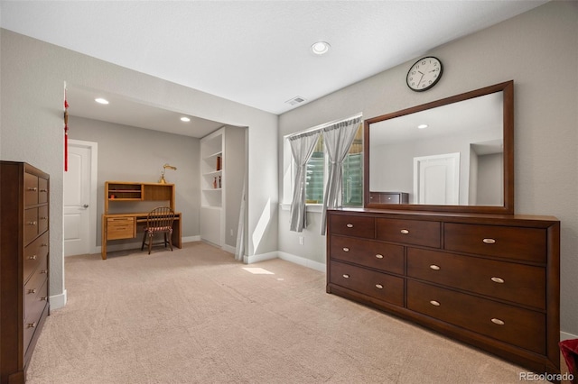 398 Midden Pl, Castle Rock, CO 80104 - bedroom featuring light carpet, recessed lighting, and a desk